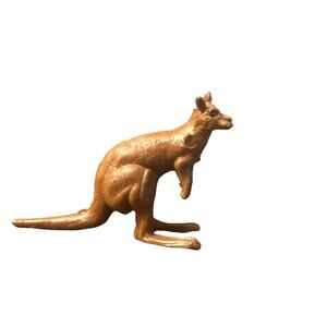 Vintage Kangaroo Plastic Animal Toy Mini Figure HONG KONG